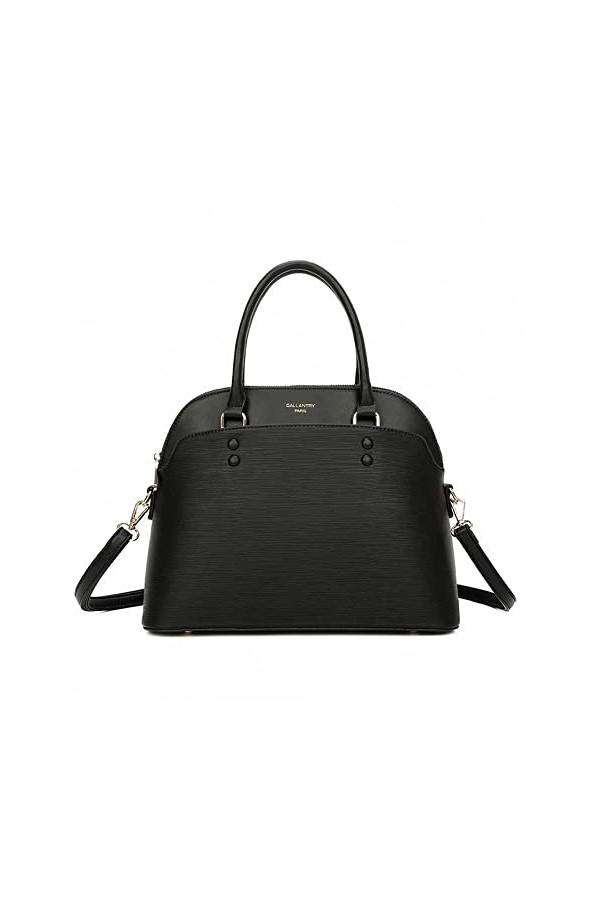 Gallantry By OLIVIA - Sac à main femme + Cadeau surprise, Sac C Femmes PU Cuir ECO Grand Sac a Main Travail Cours NOIR