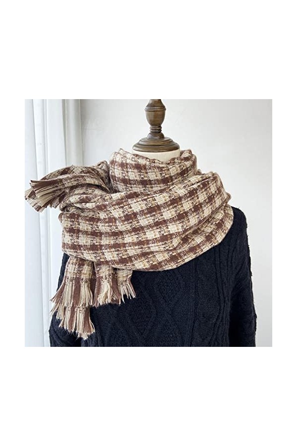 Foulard Femme Cheveux Echarpe Soie Nouvelle Écharpe À Carreaux Femmes Chaud Châle Wrap Mode Femmes Écharpe Femmes Foulard Éch