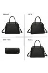Gallantry By OLIVIA - Sac à main femme + Cadeau surprise, Sac C Femmes PU Cuir ECO Grand Sac a Main Travail Cours NOIR