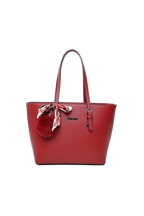 OLIVIA Gallantry By Gallantry Sac à main femme + Cadeau surprise, Sac - PU Cuir ECO Grand Sac a Main Travail Cours LyceeRouge