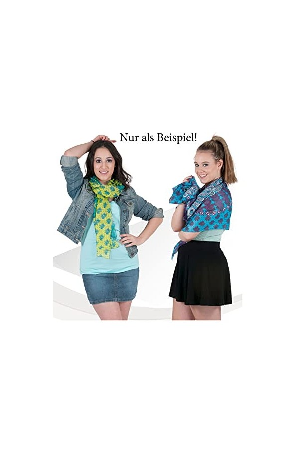 Sunsa - Foulard - Femme Multicolore Gelb Blau Orange Taille unique