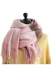 Echarpes Et Foulards Femme Écharpe Femmes Hiver Plaid Écharpe Tassel Imitation Écharpes de cachemire Mode Sofe Mid-Longueur S