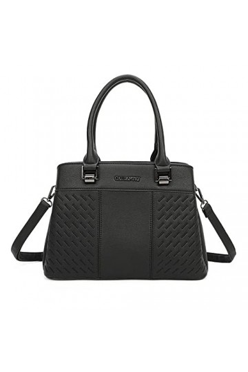 Gallantry By OLIVIA - Sac à main Gallantry + Cadeau surprise, Sac Femmes PU Cuir ECO Sac a Main Travail Ville Noir