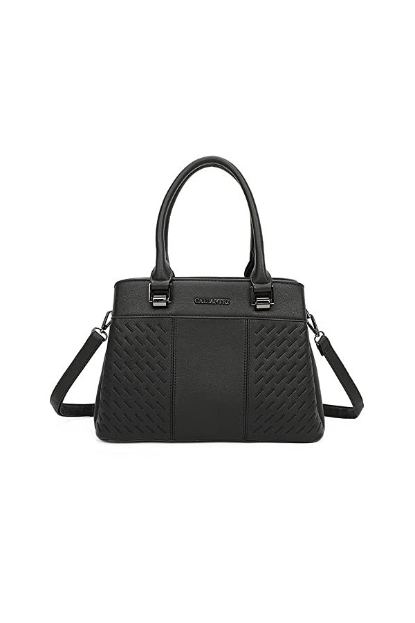 Gallantry By OLIVIA - Sac à main Gallantry + Cadeau surprise, Sac Femmes PU Cuir ECO Sac a Main Travail Ville Noir