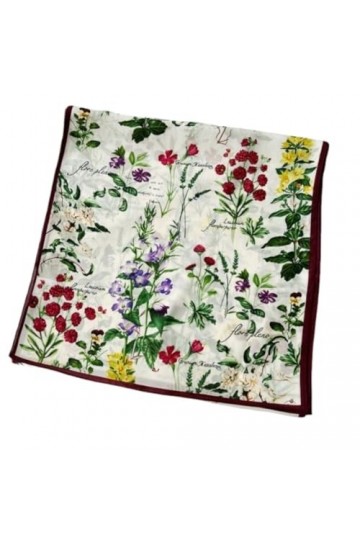 Echarpe Foulard Écharpes En Soie De Mûrier Pour Femmes, Écharpe En Satin À Imprimé Floral, Enveloppes De Cheveux, Châle Échar