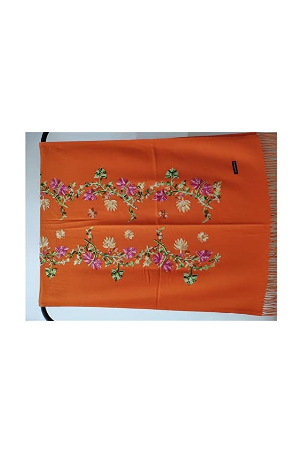 Secuos Nouvelle Mode Broder Viscose Écharpe Femmes Plaine Point Coton Foulards Châle Bleu Marine Fleur Musulman Hijab Foulard