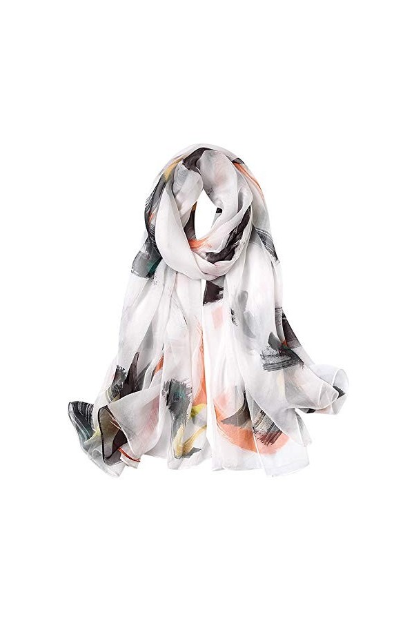 ChengBeautiful Echarpe Femme Écharpe De for Femme avec Foulard Et Foulard De Plage for Fêtes Et Shopping Imprimé Écharpe dhi
