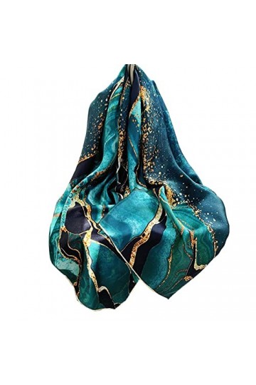 YIYUAN Foulard 100% pure soie pour femme, 16.5 momme Silk,carré avec les mesures de 100 x 100 cm Couleur: 18 