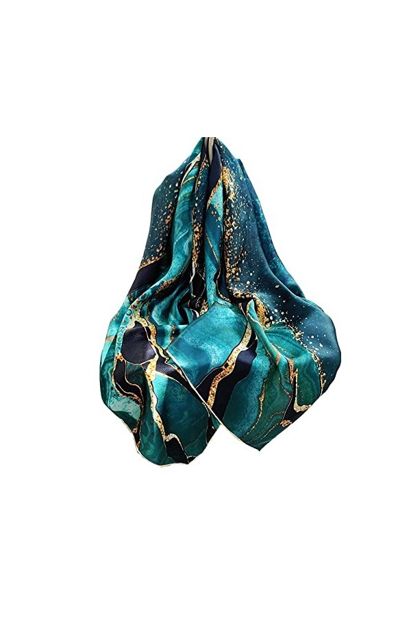 YIYUAN Foulard 100% pure soie pour femme, 16.5 momme Silk,carré avec les mesures de 100 x 100 cm Couleur: 18 