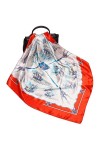 wangqianli Nouveau Écharpe de Soie Femme Foulard rétro Foulard à Crampons Couleur : 03, Taille : 90 * 90cm 