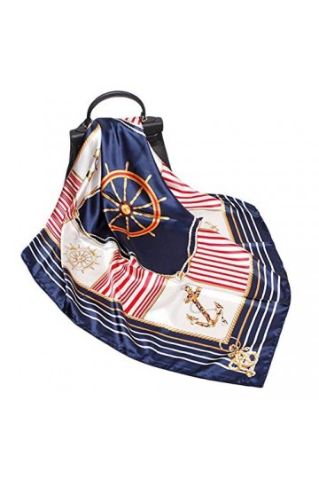 wangqianli Nouveau Echarpe Satin de Femme Square Foulard Foulard en Soie imprimée en Soie imprimée Couleur : 02, Taille : 90