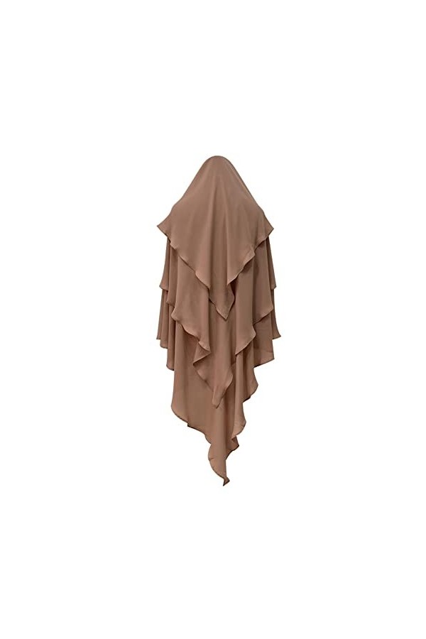 OBEEII Khimar Hijab pour femme, hijab à enfiler avec haute jilbab pour musulman Dubaï Moyen-Orient femme musulman Premium Éch