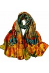 Acotavie Foulard léger pour femme - Motif floral - Écharpe tendance - Protection solaire, U&54