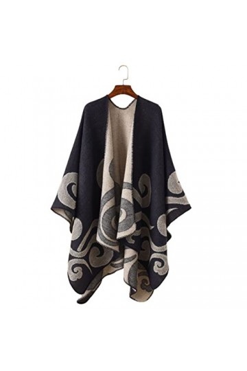 SYT-MD Echarpe Femme, Foulards géométriques Foulards Plus Taille Imitation Cachemire Split Châle Châle Cloak Infinity Foulard