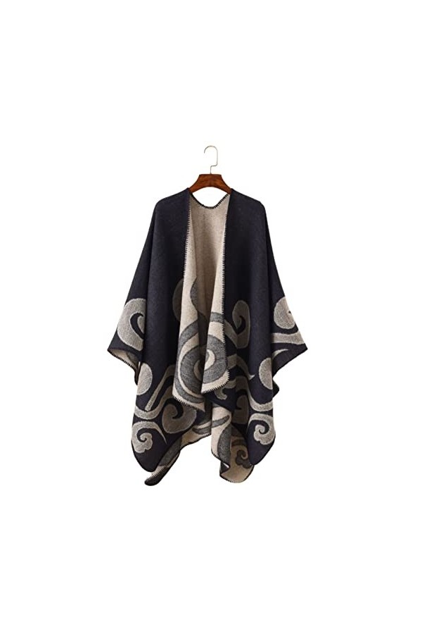 SYT-MD Echarpe Femme, Foulards géométriques Foulards Plus Taille Imitation Cachemire Split Châle Châle Cloak Infinity Foulard