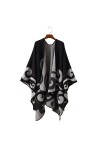 SYT-MD Echarpe Femme, Foulards géométriques Foulards Plus Taille Imitation Cachemire Split Châle Châle Cloak Infinity Foulard