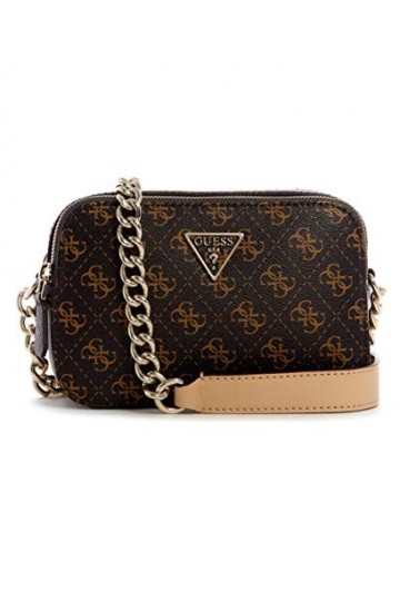 GUESS, Caméra à bandoulière Noelle Femme, Logo marron, Taille unique
