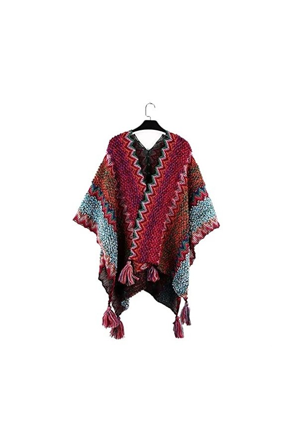 KIZQYN Foulard Femme Couverture de châle de Style Ethnique Vintage Cape Chaude écharpe de Voyage Grand châle Cadeau for Petit