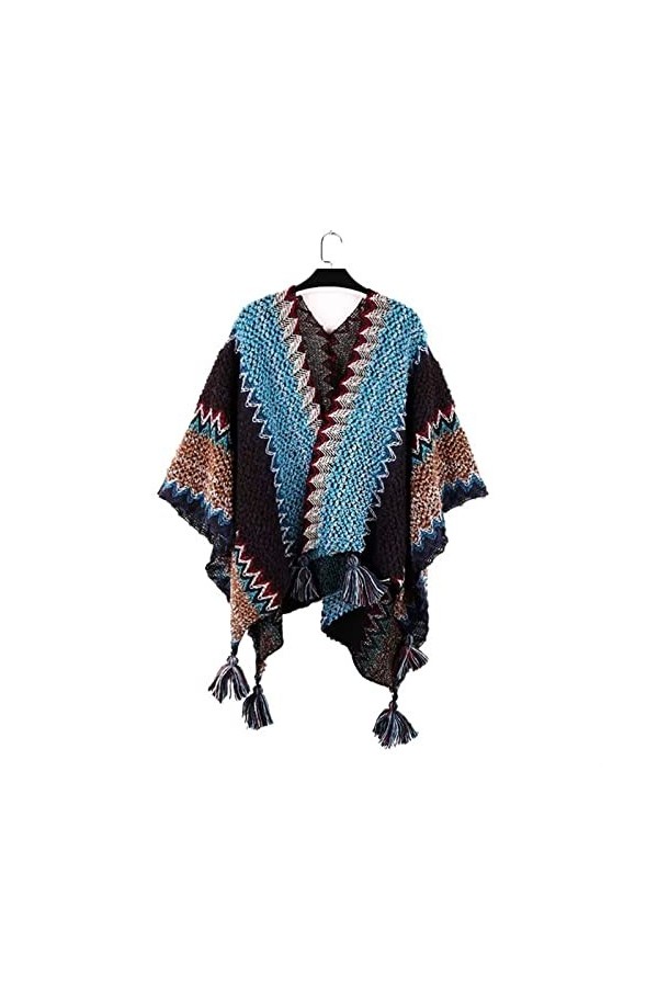 KIZQYN Foulard Femme Couverture de châle de Style Ethnique Vintage Cape Chaude écharpe de Voyage Grand châle Cadeau for Petit