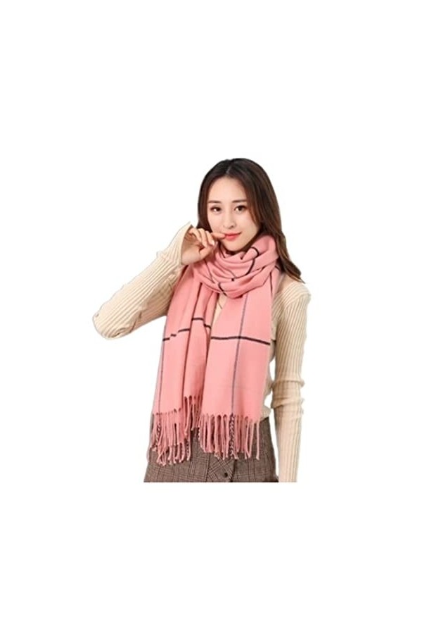 NEHHDC Foulard Écharpe Écharpes À Carreaux Pour Femmes Dhiver À Larges Treillis Châle Couverture Chaude Foulards Châle Etole