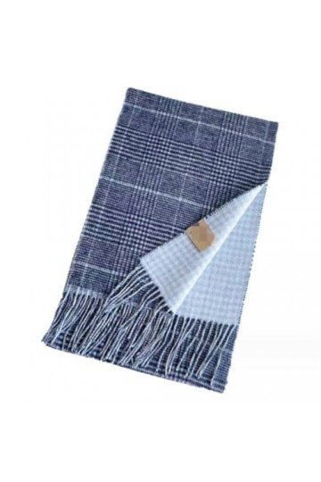 HALAHAI Écharpe Etole Foulard Echarpe Écharpe Chaude En Treillis De Laine, Châle Doux Et Épais Unisexe Sauvage Avec Pompon, H