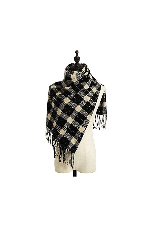ÉCharpe Chaud Écharpe dhiver Femmes chaudes de style coréen Foulard à carreaux de style coréen Womans Chute dhiver Écharpe 