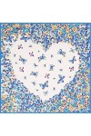 shunchunli Wangqianli Summer Femme 60cm Love Love Papillon Motif Petit Foulard carré en Soie Couleur : 03, Taille : 60 * 60c