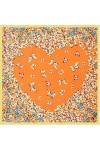 shunchunli Wangqianli Summer Femme 60cm Love Love Papillon Motif Petit Foulard carré en Soie Couleur : 03, Taille : 60 * 60c