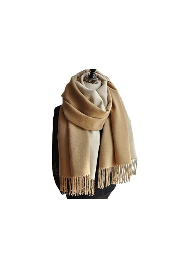 Echarpe Châle Foulard Etole Écharpe Chaude Glands Femmes Hiver Soild Écharpe Châle Dame Chaud Écharpe Foulards Color : A, Si