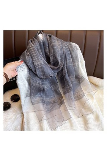 AGOUNOD Écharpe 2021 Echarpe de Soie de Luxe Femmes Hiver Chaleur Chaude enveloppe Lady Foulard Hijab Écharpes Plaid Femme Fe