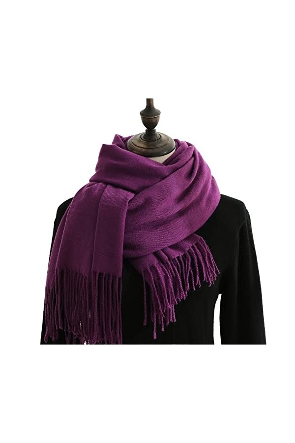 Ryakos éCharpe De Mode Echarpe Foulard Femme Écharpes Dhiver Imitation Cachemire Sentence Pashmina Châle Enveloppe Soft Couv