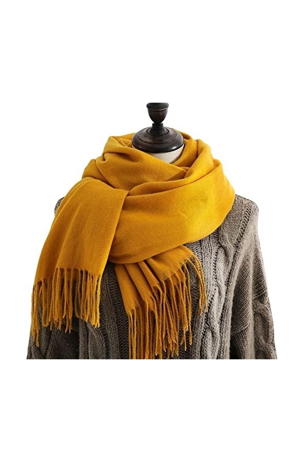 Ryakos éCharpe De Mode Echarpe Foulard Femme Écharpes Dhiver Imitation Cachemire Sentence Pashmina Châle Enveloppe Soft Couv