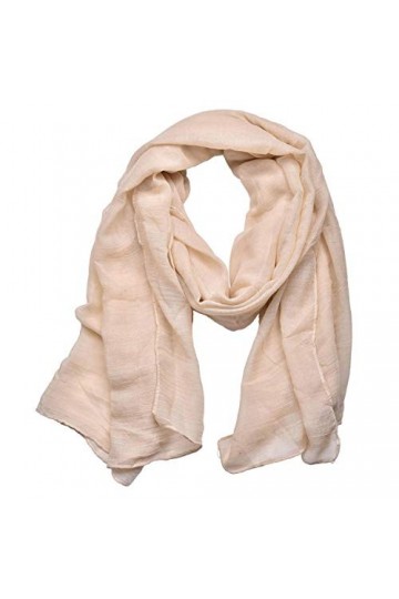 woogwin Foulard en coton léger et doux pour femme - Beige - Taille unique