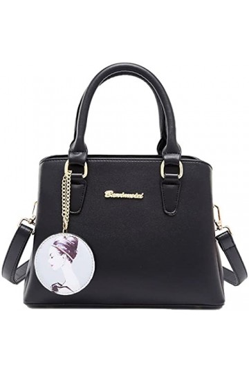 NIYUTA Sacs portés Main Femme Tendance Cuir Sacs portés épaule Sacs bandoulière Sac a Main Noir