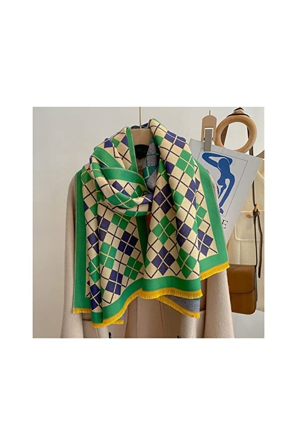 LXSWY écharpe Foulard de tête de Conception de Foulard for Les Femmes Mode Hiver Chaud Foulards en Cachemire châle enveloppe 