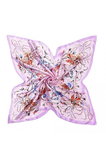 liyuzhu Nouveau Écart de Fleur de la foulée de Fleur de la foulée de la foulée de la Soie Foulard for Femme Couleur : 02, Ta