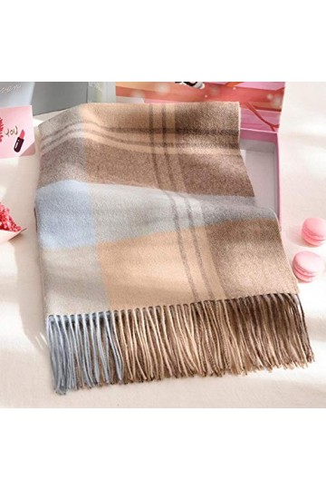 UKKD écharpe Écharpe en Laine dhiver Femmes Épaissir Foulard Chaud Enveloppant Cashmere Cashmere Foulards Foulard Foulard Fe
