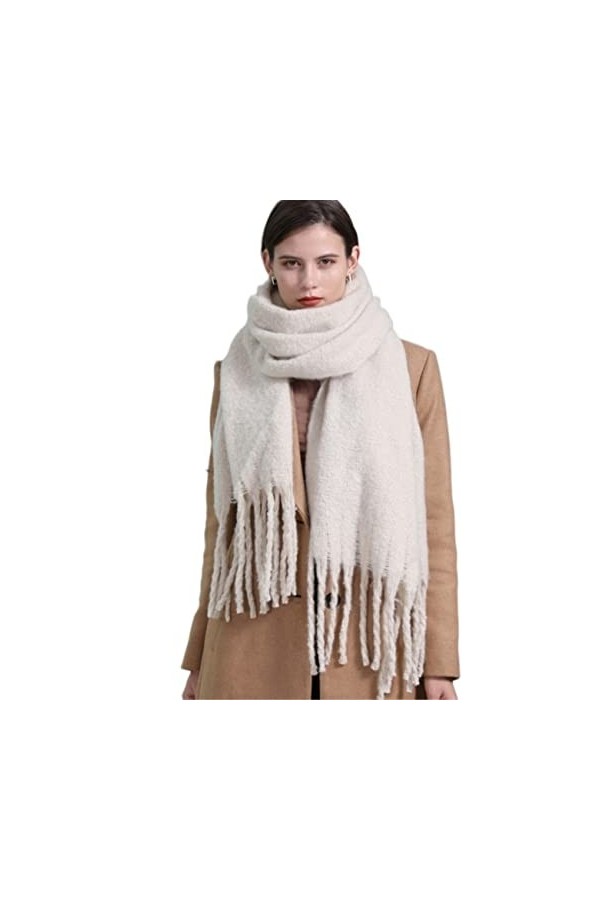 HALAHAI Écharpe Etole Foulard Echarpe Écharpe dhiver Élégante pour Femmes Châles Doux Élégant Châle Solide Femal Châle Blue