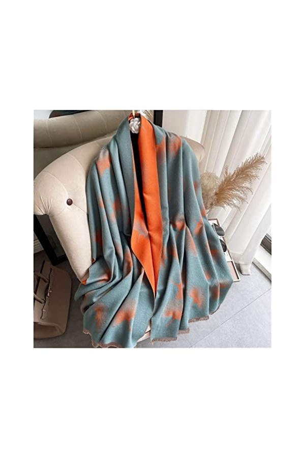 LiFBeauTiFul Imprimer Double Face Imitation Cachemire écharpe Couverture épaisse Femmes châles Bufanda Foulard Foulard Mode P