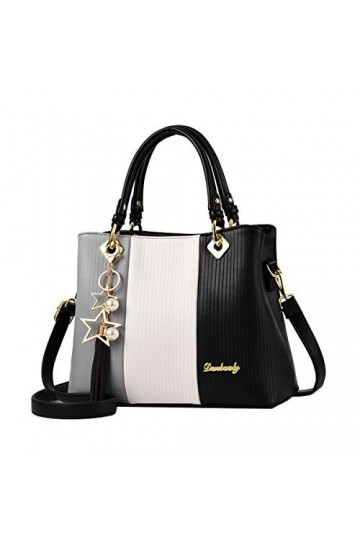 NIYUTA® Sacs portés main Femme de marque Mode Cabas Sacs portés épaule Sacs bandoulière Sac a main FR120 Noir