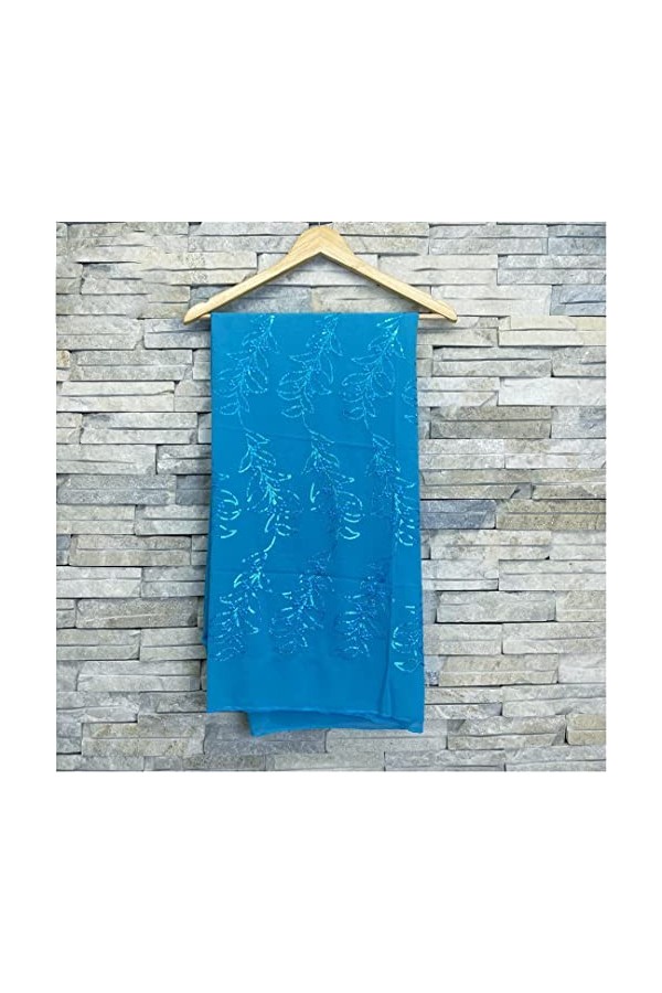 Lmtossey Écharpe pour femme musulmane, tissu de haute qualité, foulard arabe, mousseline de soie, broderie hijab