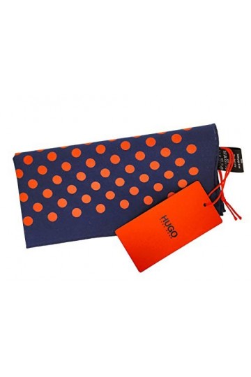 Gemelolandia | Foulard de poche en soie pure marine à pois rouges 33 x 33 cm | Cadeaux Originaux Pour la Décoration Vêtements