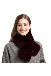 Chaud Femmes Écharpe Collier de fourrure Écharpe Faux de lapin Foulard en fourrure Faux Fourrure Collier Châle Faune Fauchant