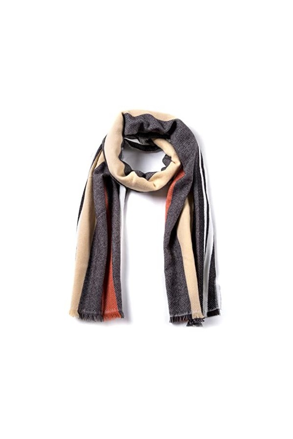 Foulard Femme Cheveux Echarpe Soie Dernière Écharpe Femmes Mode Écharpe Rayée Châle Écharpe Chaude 06