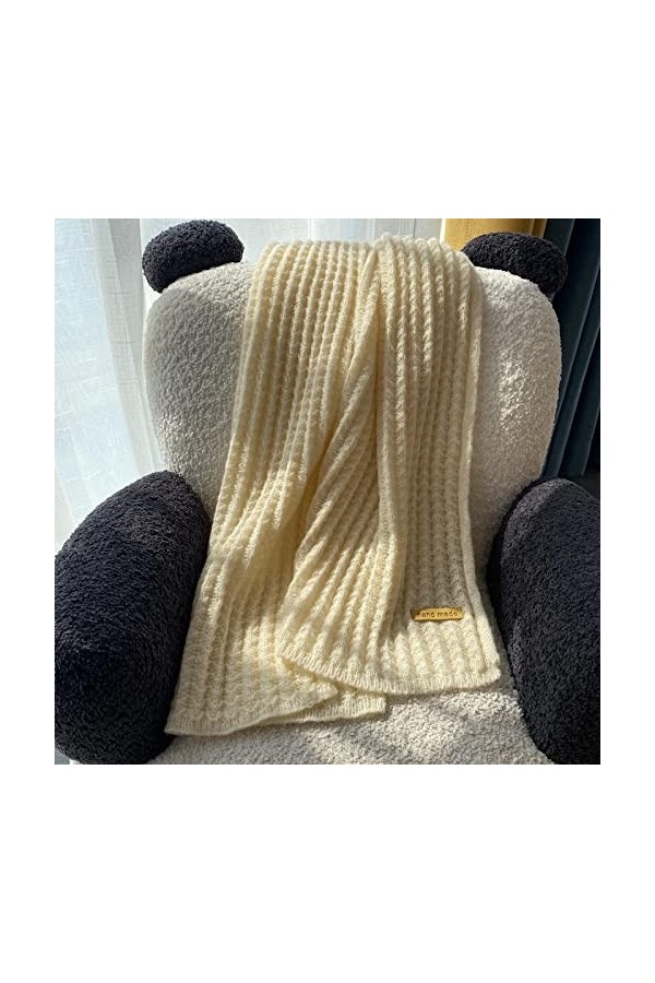 Foulard Femme Soie Cheveux pour De Hiver en Echarpe Nouvelle Version Coréenne All-Match Tricoté Couleur Unie Écharpe Femmes D