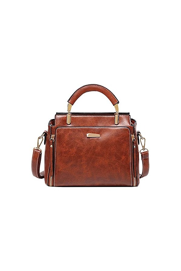 NIYUTA® Sacs portés main Femme de marque Mode Cabas Sacs portés épaule Sacs bandoulière Sac a main FR114 Marron