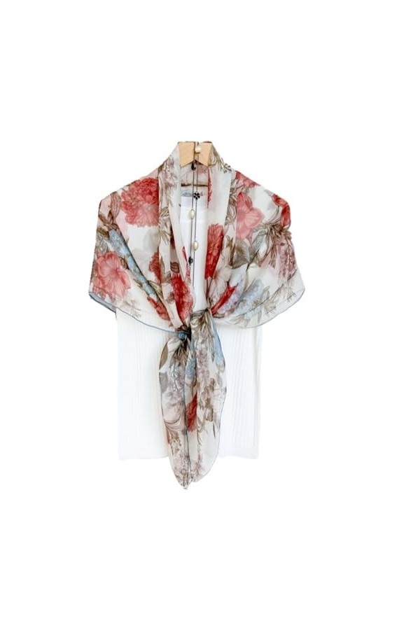 ONDIAN Écharpes pour Femmes Élégant Foulard en mousseline de soie à Section fine, châle for femmes