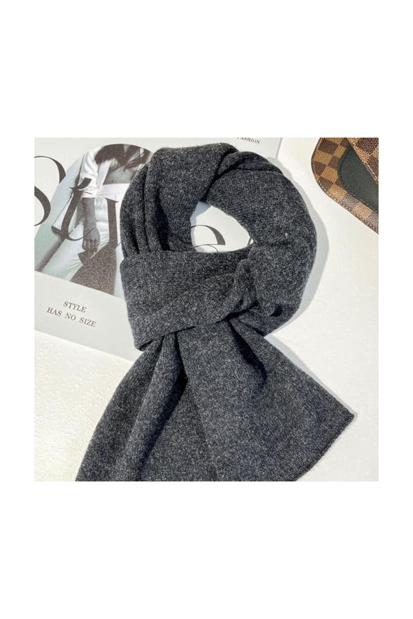MypikY Automne et Hiver Tricoté Foulard Femmes de Mode Contraste Bande Panneau Cou, Chaleur Extérieure Châle,C
