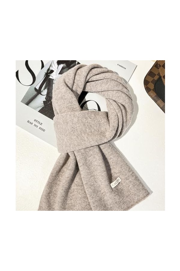 MypikY Automne et Hiver Tricoté Foulard Femmes de Mode Contraste Bande Panneau Cou, Chaleur Extérieure Châle,A