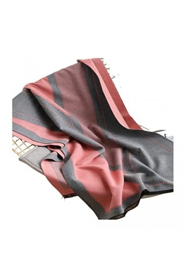 HALAHAI Écharpe Etole Foulard Echarpe Écharpe Dhiver Simple Imprimé Géométrique Châles Et Enveloppes Extérieur Chaud Châle 